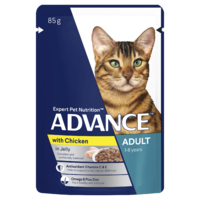 Advance Adult 1+ Wet Cat Food w/ Chicken in Jelly 12 x 85g image