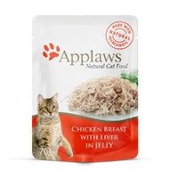 Applaws Cat Food Chicken Breast With Liver In Jelly Pouch 70g 16 Pack image