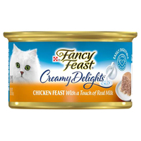 Fancy Feast Creamy Delights Wet Cat Food Chicken Feast w/ Real Milk 24 x 85g image