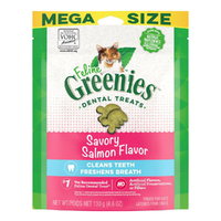 Greenies Feline Dental Treats Savory Salmon Flavor for Cats Mega Size 130g image