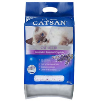 Catsan Silica Cat Litter Crystals Lavender Scent Hi Absorption 2 x 4kg  image