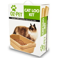 Oz Pet Odorless Cat Loo Tray Kit System Charcoal image