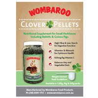 Wombaroo Clover High Fibre Pellets Herbivore Rabbit Vitamins - 3 Sizes image