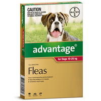 Advantage Large Dog 10-25kg Red Spot On Flea Treatment - 3 Sizes image