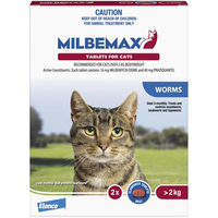 Milbemax Over 2kg Cat Broad Spectrum Allwormer Tablets - 2 Sizes image