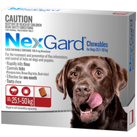 Nexgard Extra Large Dogs Tasty Chews Tick & Flea Treatment 25.1-50kg - 2 Sizes image