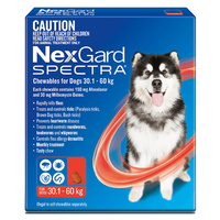 Nexgard Spectra Dogs Chewables Tick & Flea Treatment 30.1-60kg - 2 Sizes image