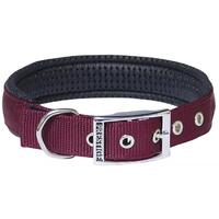 Prestige Pet Soft Padded Adjustable Dog Collar Burgundy 1 Inch - 4 Sizes image