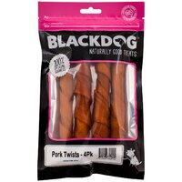 Blackdog Pork Twists Natural Dog Chew Treats - 2 Sizes image