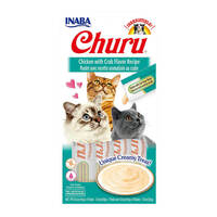Inaba Churu Creamy Cat Treat Chicken w/ Crab Flavour Recipe 6 x 56g image