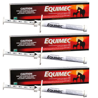 3 x Equimec Broadspectrum Wormer Parasite Control Horse Summer Sore 6.42g image