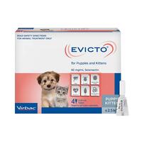 Evicto Spot On Flea & Worm Treatment for Puppies & Kittens Up to 2.5kg 4 Pack image