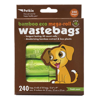 Petkin Bamboo Eco Mega-Roll Waste Bags for Dogs 240 Pack image