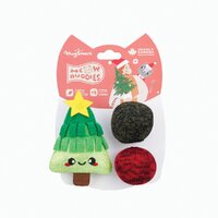 HugSmart Meow Buddies Christmas Xmas Tee & Balls Cat Toy 3 Pack image