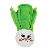 HugSmart Fuzzy Friendz Feisty Veggie Bok-Choy Plush Dog Squeaker Toy image