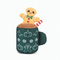 HugSmart Fuzzy Friendz Happy Woofmas Gingerbread Latte Dog Toy 12.7 x 10.2cm image