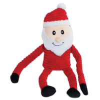 Zippy Paws Holiday Crinkle Santa Interactive Pet Dog Squeaker Toy Large image