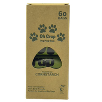 Oh Crap Compostable Dog Poop Bags Earth Friendly 60 Pack image