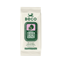 Beco Bamboo Hypoallergenic & Compostable Dog Wipes Scented 80 Pack image