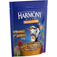 Harmony Wild Bird Dried Mealworms for Finches & Poultry 220g 3 Pack image