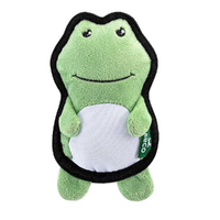 Beco Rough & Tough Recycled Frog Durable Dog Squeaker Toy Small image