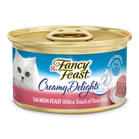 Fancy Feast Creamy Delights Wet Cat Food Salmon Feast w/ Real Milk 24 x 85g image