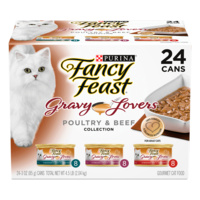 Fancy Feast Wet Cat Food Gravy Lovers Poultry & Beef Variety Pack 24 x 85g image