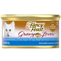 Fancy Feast Adult Gravy Lovers Wet Cat Food Ocean Whitefish & Tuna 24 x 85g image