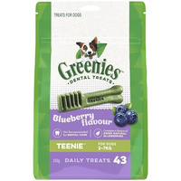 Greenies Blueberry Flavour Teenie Dogs Dental Treats 2-7kg 340g image