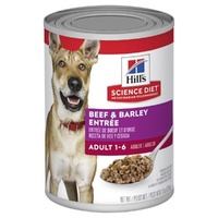 Hills Adult 1+ Wet Dog Food Beef & Barley Entrée 12 x 370g image