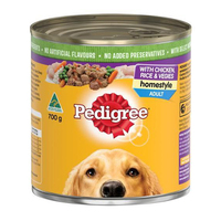 Pedigree Adult Canned Dog Food Homestyle with Chicken Rice & Vegies 12 x 700g image