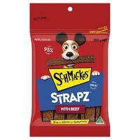 Schmackos Strapz Dog Tasty Treats w/ Beef 8 x 200g image