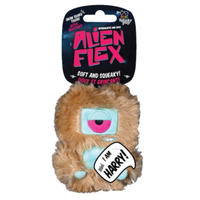 Spunky Pup Alien Flex Harry Plush Pet Dog Squeaker Toy image