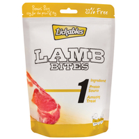 Lickables 1 Natural Lamb Bites Dog Snack Chew Treats 100g  image