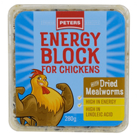 Peters Energy Block w/ Dried Mealworms Energy Supplement for Chickens 6 x 280g image