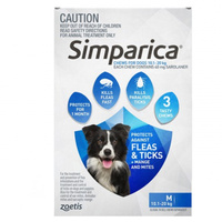 Simparica 10.1-20kg Medium Dog Tick & Flea Chewable Treatment - 2 Sizes image