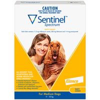 Sentinel Spectrum Medium Dogs Flea Treatment Tasty Chews Yellow - 2 Sizes image