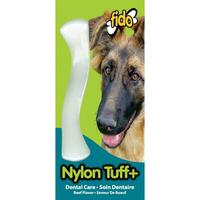 Fido Nylon Tuff + Bone Dog Dental Chew Toy Beef - 4 Sizes image
