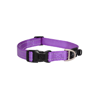 Rogz Classic Lockable Reflective Dog Collar Purple - 6 Sizes image