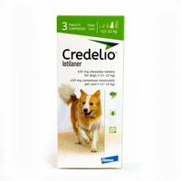 Credelio Ticks & Fleas Treatment Chewable Tablets for Dogs 11-20kg - 2 Sizes image