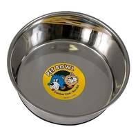 ShowMaster Heavy Duty Rubber Base Stainless Steel Pet Bowl - 6 Sizes image
