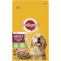 Pedigree Adult 1+ Meaty Bites Dry Dog Food with Real Beef - 2 Sizes image
