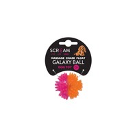 Scream Galaxy Ball Interactive Dog Toy Loud Pink/Orange - 3 Sizes image