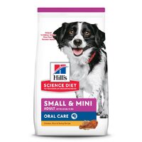 Hills Adult Up to 11kg Small & Mini Oral Care Dry Dog Food Chicken Rice -2 Sizes image