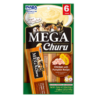 Inaba Mega Churu Chicken w/ Pumpkin Recipe Dog Treat Food Topper 6 x 144g image