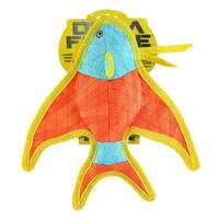 Duraforce Angel Fish Tuff Scale 8 Interactive Play Plush Dog Toy Orange image