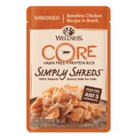 Wellness Core Simply Shreds Cat Food Topper Boneless Chicken 12 x 50g image