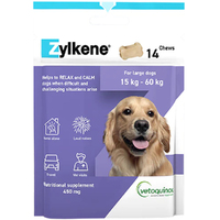 Zylkene Relax & Calm Supplement for Dogs 450mg Up to 60kg 14 Chews image