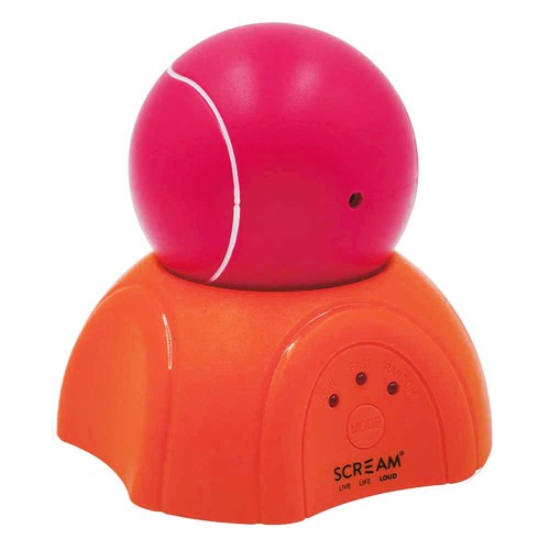 Scream 360 Laser Light Ball w/ Stand Cats & Small Dogs Toy Loud Pink & Orange