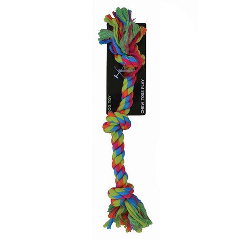 Scream 3-Knot Rope Tug & Toss Interactive Play Dog Toy 38cm